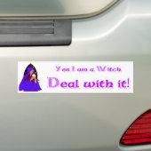 Ja, ik ben een Witch Deal. Bumpersticker (Op auto)
