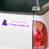 Ja, ik ben een Witch Deal. Bumpersticker (Op Truck)
