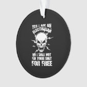 Ja, ik ben elektricien ornament (voorkant)