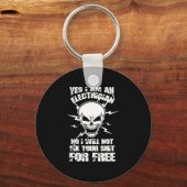 Ja, ik ben elektricien sleutelhanger (Voorkant)