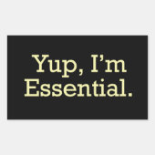 Ja, ik ben Essential. Rechthoekige Sticker (Voorkant)