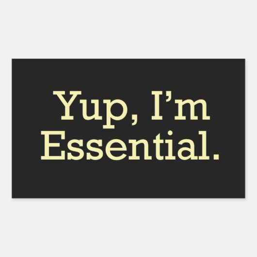Ja, ik ben Essential. Rechthoekige Sticker (Voorkant)