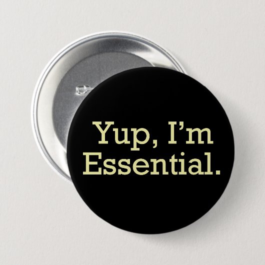 Ja, ik ben Essential. Ronde Button 7,6 Cm (Voorkant /achterkant)