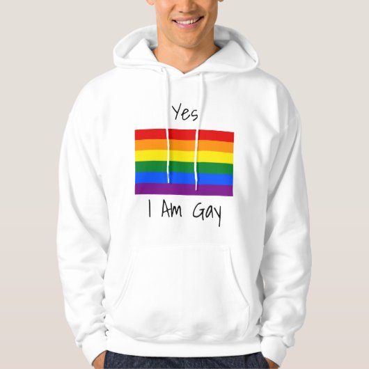 Ja, ik ben Gay Hoodie (Voorkant)