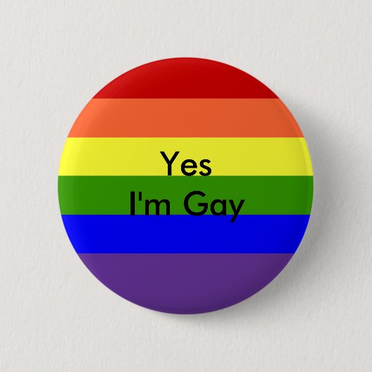 Ja, ik ben Gay Ronde Button 5,7 Cm (Voorkant)