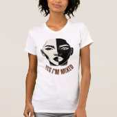 JA, IK BEN GEMENGD – Biracial Identity Slim T-shir T-shirt (Voorkant)