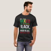 Ja, ik ben gemengd met onapologetisch rode zwarte  t-shirt (Voorkant volledig)