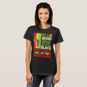 Ja, ik ben gemengd met zwart t-shirt (Voorkant volledig)
