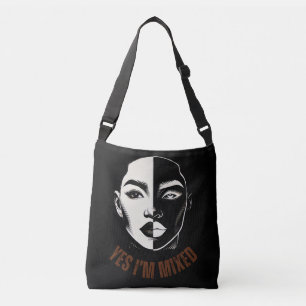 JA, ik ben GEMENGD – Split Face Crossbody Bag Tas