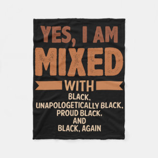 Ja, ik ben gemixt met Black History Month Cool Blm Fleece Deken
