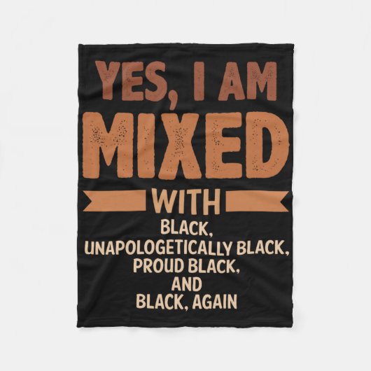 Ja, ik ben gemixt met Black History Month Cool Blm Fleece Deken (Voorkant)