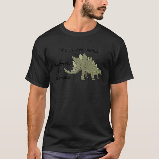 Ja, ik ben heimelijk een Dinosaur Stegosaurus Meme T-shirt (Voorkant)