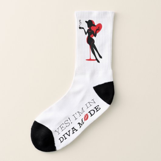 JA! IK BEN IN DIVA M 💋 DE SOKKEN (Links - buitenkant)