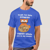 Ja, ik ben in Fitness Funny Pizza Cartoon Cat T-shirt (Voorkant)