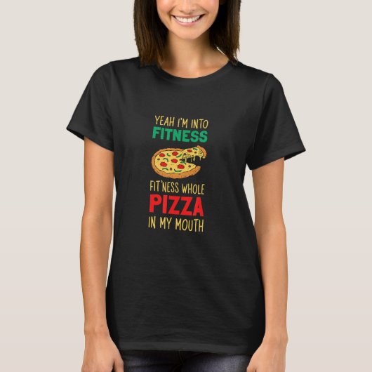 Ja, ik ben in Fitness Italiaanse Dish Pastry Pizza T-shirt (Voorkant)