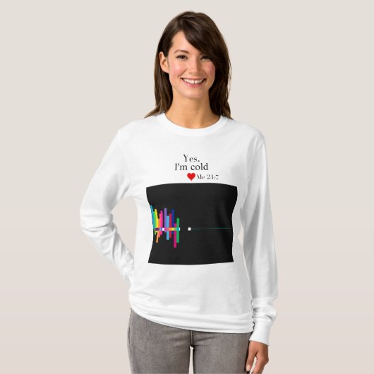 Ja, ik ben koud t-shirt (Voorkant volledig)