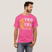 Ja ik ben lang Ja ik speel basketbal T-shirt (Voorkant volledig)