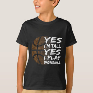 Ja ik ben lang Ja ik speel Sketll voor mannen vrou T-shirt