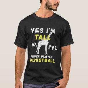 Ja Ik ben lang Nee, ik heb nog nooit honkbalbal ge T-shirt