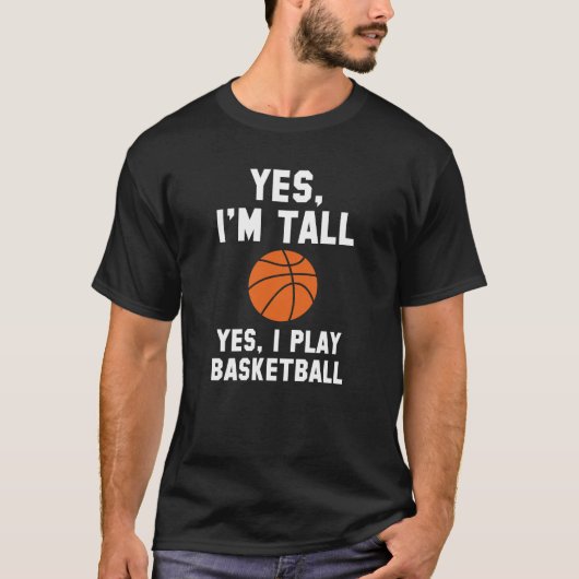 Ja, ik ben lang. t-shirt (Voorkant)