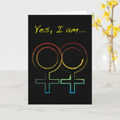 ja , ik ben lesbisch kaart (Gele Bloem)