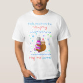 Ja, ik ben Naughty Sloth Hugging Xmas Ornament T-shirt (Voorkant)