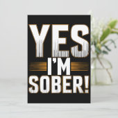 Ja, ik ben nuchtere witte leugens partij creatief kaart (Staand voorkant)