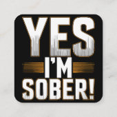 Ja, ik ben nuchtere witte leugens partij creatief vierkante visitekaartje (Achterkant)