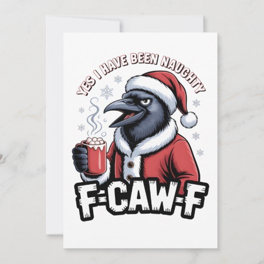 Ja, ik ben ondeugend geweest F-Caw-F Funny Kerstmi Bedankkaart (Voorkant)