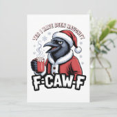 Ja, ik ben ondeugend geweest F-Caw-F Funny Kerstmi Bedankkaart (Staand voorkant)