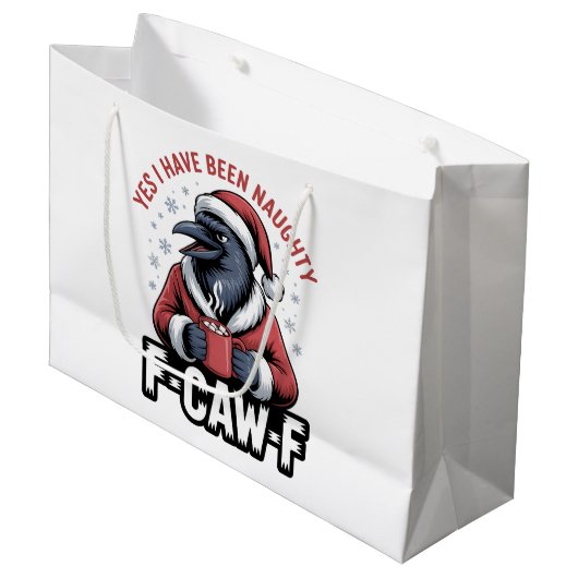 Ja, ik ben ondeugend geweest F-Caw-F Funny Kerstmi Groot Cadeauzakje (Voorkant Gekanteld)