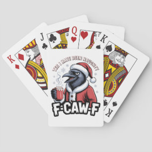 Ja, ik ben ondeugend geweest F-Caw-F Grappige Kers Pokerkaarten