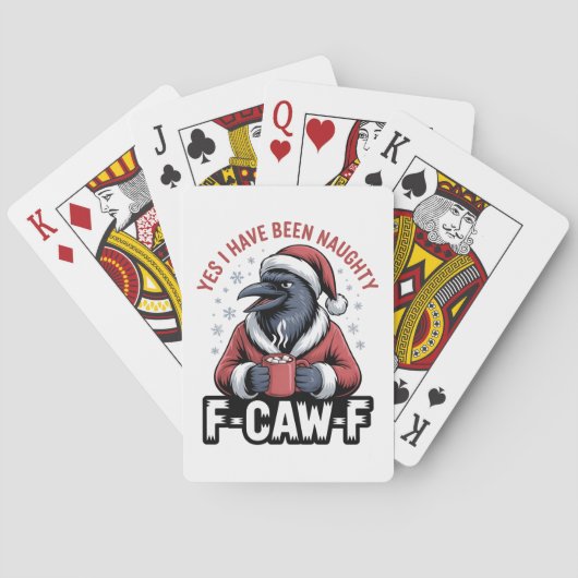 Ja ik ben ondeugend geweest F-Caw-F Grappige Kerst Pokerkaarten (Achterkant)