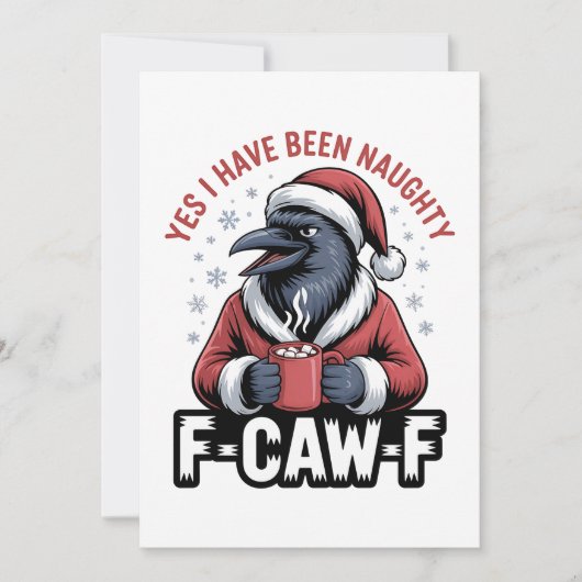Ja ik ben ondeugend geweest F-Caw-F Grappige Kerst Save The Date (Voorkant)