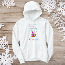 Ja, ik ben ondeugende luiaard die een kerstornamen hoodie