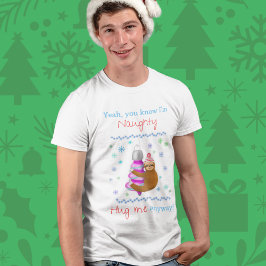 Ja, ik ben ondeugende luiaard knuffel Kerstbal orn T-shirt