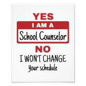 Ja Ik ben schooladviseur Wijzigingsschema Foto Afdruk (Voorkant)