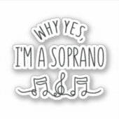 JA, IK BEN SOPRANO STICKER (Voorkant)