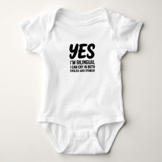 JA, IK BEN TWEE-TALIG Baby Body Spanjaans/Engels Romper