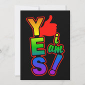 JA IK BEN uitnodiging, pas aan Kaart (Voorkant)