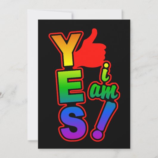 JA IK BEN uitnodiging, pas aan Kaart (Voorkant)