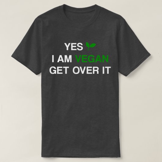 JA IK BEN VEGAN OVERWIN T-SHIRT (Design voorkant)