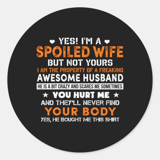 Ja, ik ben verwend met een Geweldige man Ronde Sticker (Voorkant)