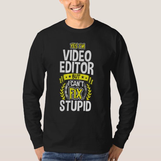 Ja, ik ben Video Editor T-shirt (Voorkant)