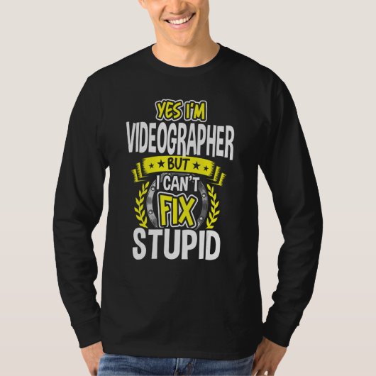 Ja, ik ben Videograaf T-shirt (Voorkant)