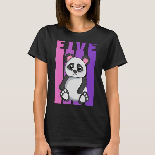Ja, ik ben vijf jaar oud Panda... ... ... ... ... T-shirt (Voorkant)