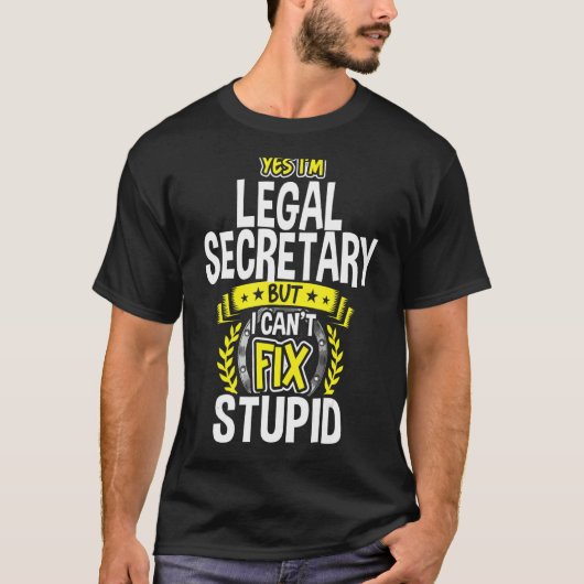 Ja, ik ben wettelijk secretaris t-shirt (Voorkant)