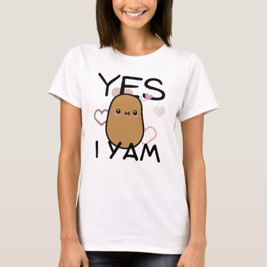Ja, ik ben Yam kawaii aardappel schattige kinder T-shirt (Voorkant)
