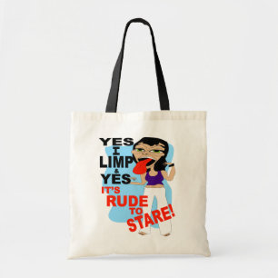 Ja, ik beperk me en ja, het is onbeleefd om te sta tote bag