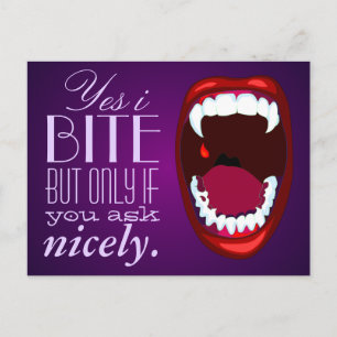 Ja, ik bijt, maar alleen als je beleefd vraagt Vam Briefkaart
